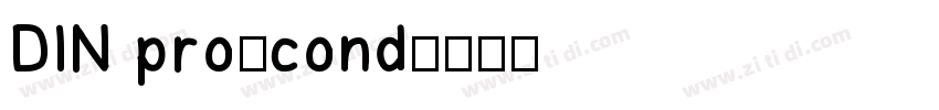 DIN pro-cond字体转换